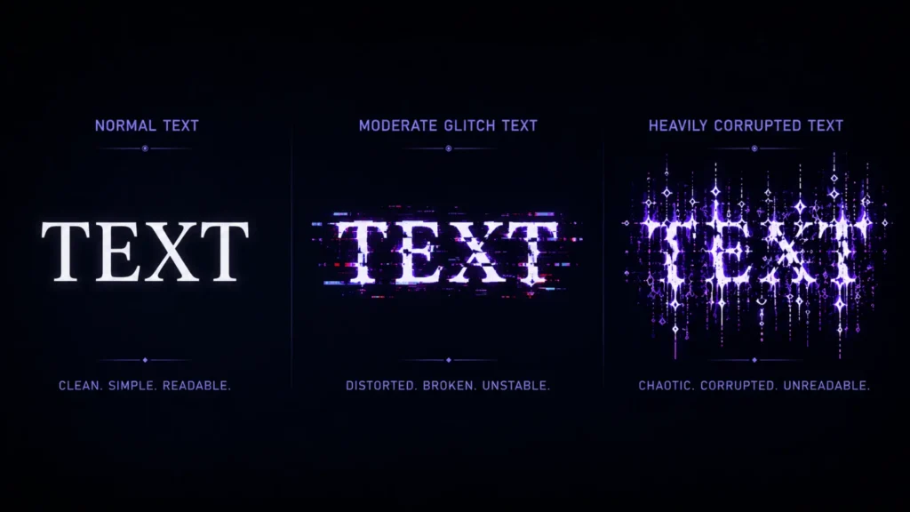 glitch text examples
