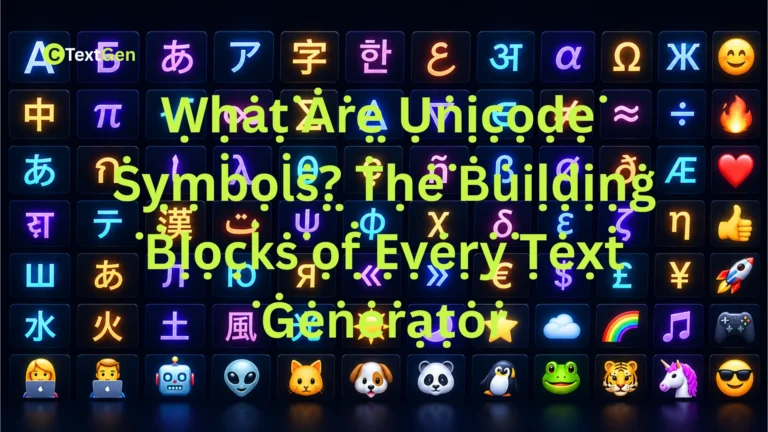 What Are Unicode Symbols? The Building Blocks of Every Text Generator Mosaic of diverse characters illustrating what Unicode symbols are and how they represent global text